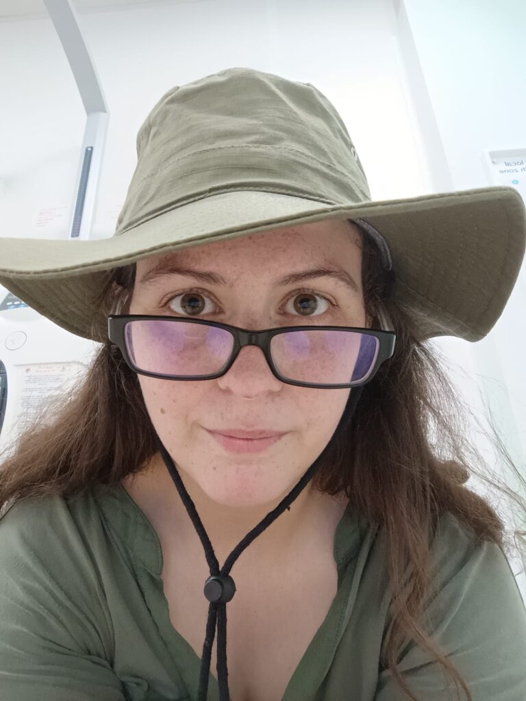Livia Stacey, woman in a hat who also knows a bit about computers